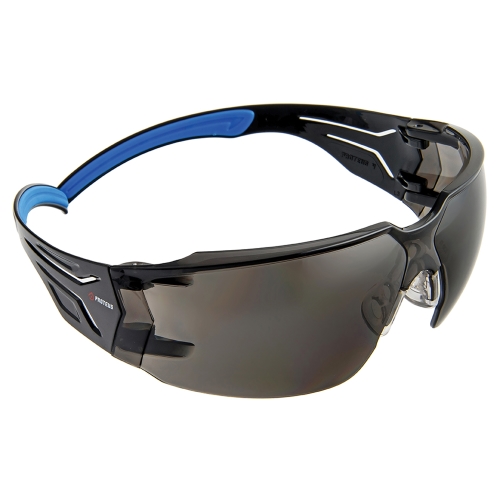 SAFETY GLASSES PROTEUS 4 SMOKE LENS SUPER FLEX ARMS